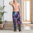 thumbnail image 6 of Lsque Starry Night Iris Field Print Men's Pajama Pants, Lounge Pant - Comfortable Home Wear,Elastic Waistband, Stylish Design-Medium, 6 of 9