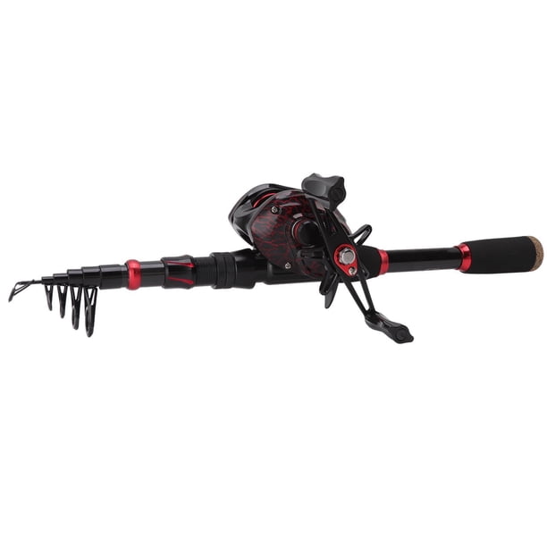 Caña de Pesca Telescópica, Kit de Caña de Pesca Profesional flexible Ajustable Portátil para Agua Salada para Hombres