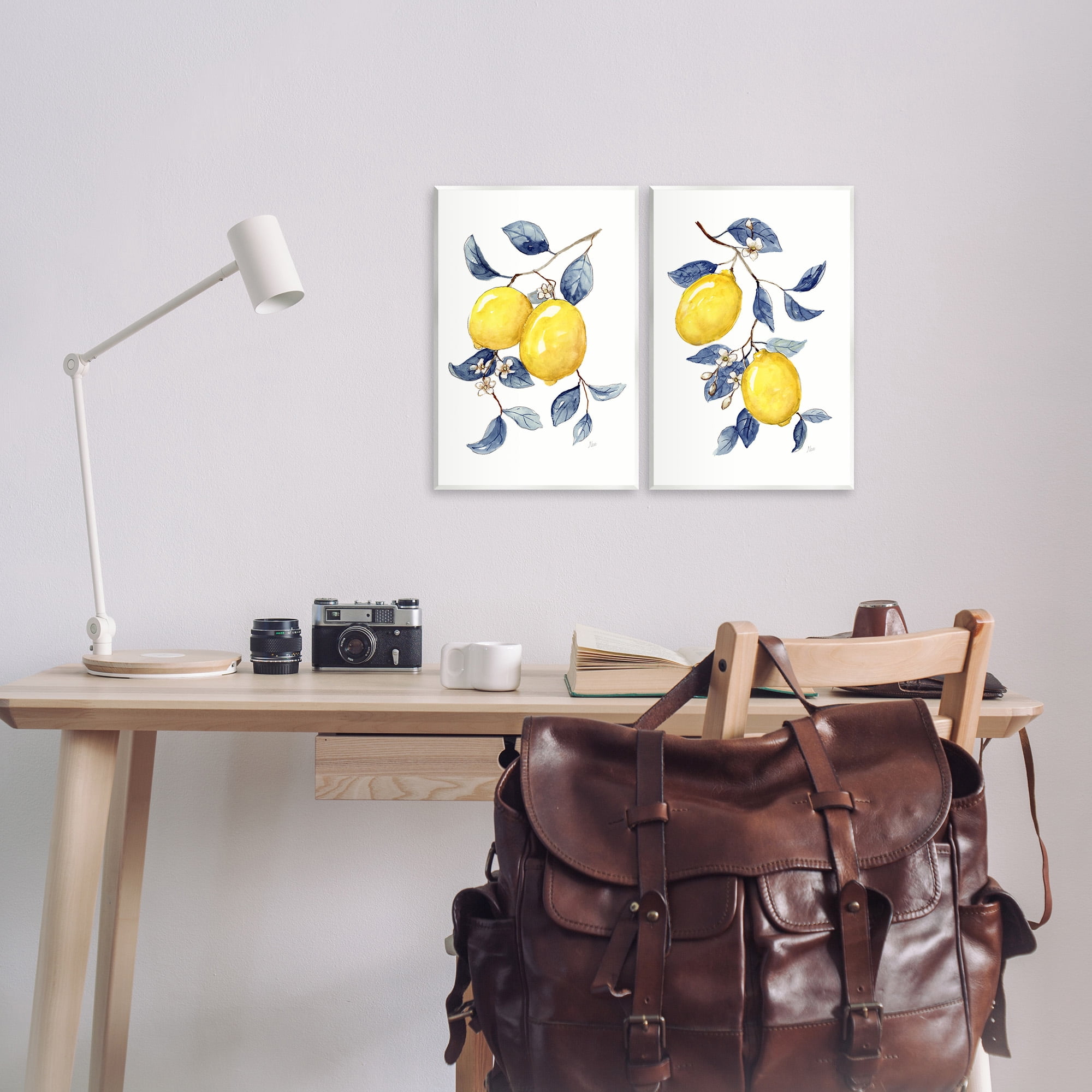 Stupell Industries Budding Lemon Blossoms Food & Beverage Painting Unframed Art Print Wall Art, 10 x 15, Set of 2