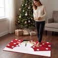 thumbnail image 4 of Cute Snowman Christmas Bath mat for Bathroom Decorations Non Slip, Fluffy Absorbent Microfiber Red Colorful Xmas Cheer Holiday Festive Bathroom Mat Washable, Winter Themed Snow Bath Rug,16x24 Inch, 4 of 7