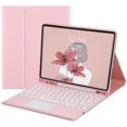 thumbnail image 1 of Funda con teclado para iPad 6, iPad 5 Air 2 Pro de 9,7 pulgadas con panel táctil, lindo teclado redondo de color para iPad 6ª 5ª generación, funda desmontable con teclado táctil Bluetooth (iPad5/iPad6/Air2/Pro9.7, amarillo) Zhivalor  CW-CC306-1, 1 of 2