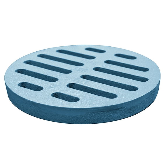JONES STEPHENS 8 in. O.D. Cast Iron Grate for Code Blue No Caulk (Mechanical Joint) Cesspool Drain
