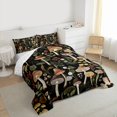 thumbnail image 3 of Homewish Country Mushroom Leaf Bedding Comforter Set,Retro Rustic Fungus Twin Comforter Sets,Brown Green Black Bedding Set For Bots Girls,Ultra Soft Home Decor Reversible,2-Piece, 3 of 8