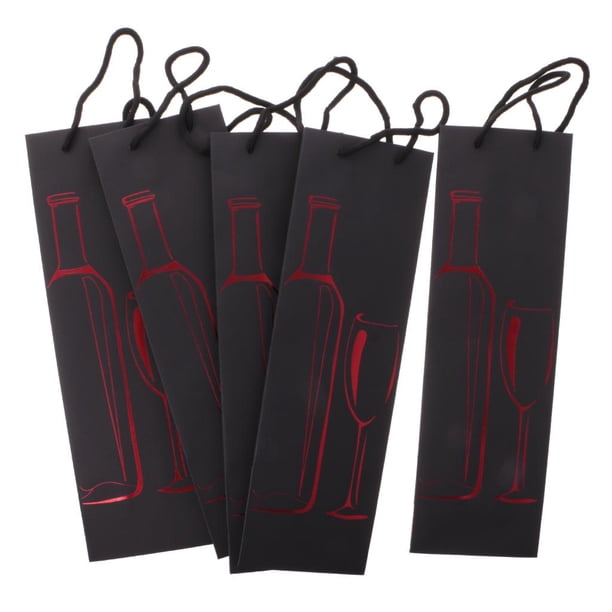 5pc Bolsas de para Botellas Bolsas Portadoras rojo