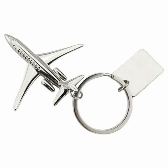 Stylish 3D Airplane Keychain Key Ornament Zinc Alloy Texture Suitable for Aviation Enthusiasts and Travel Lover Present