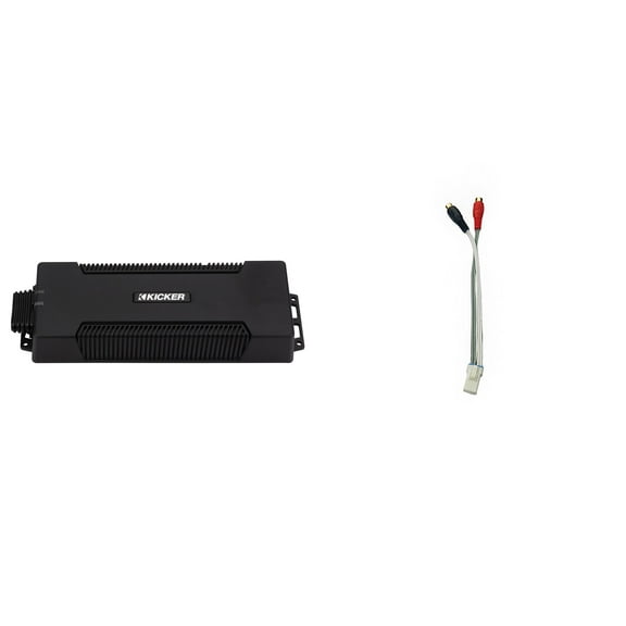 Kicker 48PXA10005 UTV Marine Amplifier & Non-Ride Command RCA Adapter