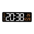 thumbnail image 2 of Luzkey Digital Wall Clock Electronic, Colorful Night Light  degreeC/ degreeF Switchable, Dst with Temperature Display, LED Alarm Clock for Home Orange, 2 of 8