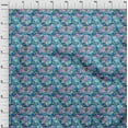 thumbnail image 4 of oneOone Polyester Spandex Medium Blue Fabric Abstract Quilting Supplies Print Sewing Fabric By The Yard 56 Inch Wide, 4 of 5