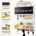thumbnail image 4 of Mail Organizer Wall Mount，Key Holder Mail and Key Organizer for Wall with Shelf, Chalkboard, Corkboard, Home Decor for Room Office Entryway(Ivory White), 4 of 18