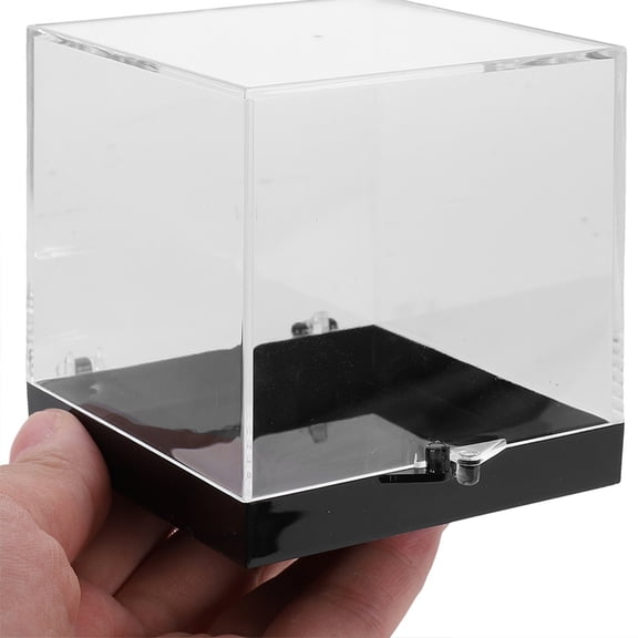 NICERIO 2-Pack Plastic Rock Display Cases Storage Boxes for Collectors Multi-Purpose Showcases