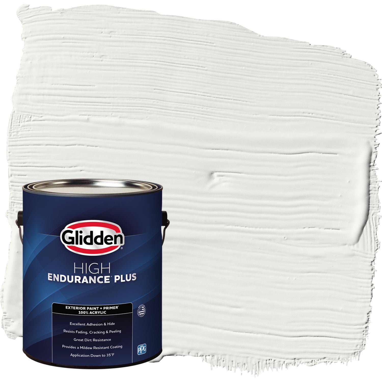 Glidden HEP GrabNGo Exterior Paint & Primer Satin, White, 1 Gallon