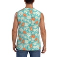 thumbnail image 4 of Goofa Cute Sloth on Floral Tree Printed Men's Sleeveless T-Shirt - Athletic Gym Workout Tank Top for Men - Moisture-Wicking, UPF 30+ Quick-Dry Muscle Tee-Medium, 4 of 8