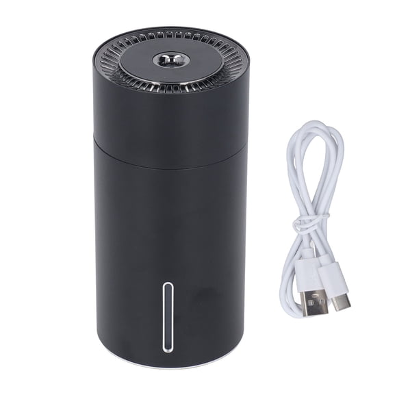 Car Aroma Diffuser, Night Light Safe To Use Car Fragrance Humidifier USB Low Noise For Office Black