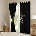 thumbnail image 3 of Castle Fairy Teens Safari Leopard Print Curtains Pack of 2 (42x84 Each),Stars Print Curtains Blackout,Jungle Wildlife Animal Cheetah Bedroom Curtains,Lightweight Room Decor, 3 of 6