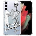 thumbnail image 1 of Skull Love Cat Clear Case for Samsung Galaxy S21 Plus,Aesthetic Art Design Case for Men Women,Unique Trendy Transparent TPU Bumper Case Cover, 1 of 5