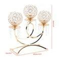 thumbnail image 3 of 3 Arms Crystal Candle Holders, Elegant Bowls Candelabras Candle Stand with Crystal Drops, Formal Event Table Decoration, Candlestick Holder Ornaments for Wedding Dining Table Christmas Party, 3 of 10
