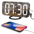 thumbnail image 2 of OUSITAID LED Affichage Numérique Horloge Automatique Dimmable Réveil de Table avec Snooze Mode Double Port USB Blanc Blanc Affichage, 2 of 6