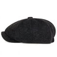 thumbnail image 3 of SikaFu Fashion Hat Autumn Winter Hats Men Beret Herringbone Cap Warm Newsboy Beret Caps Tweed British Style Octagonal Hats Send Friends, 3 of 6