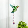 thumbnail image 4 of RuiJiao Hummingbird Suncatchers, Stained Glass Window Hanging Ornament, Outdoor Indoor Home Garden Party Decoration, Rainbow Maker Crystal Prism Suncatcher, 4 of 6