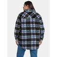 thumbnail image 4 of Terra & Sky Women's Plus Size Brushed Plaid Button Down Shacket, 0X-5X, 4 of 5