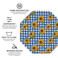 thumbnail image 4 of Pofeuu Sunflowers Print Leather Coasters Set of 6, Round Cups Mugs Mat Pad for Home Kitchen Heat Resistant Drink Coasters,Octagon, 4 of 7