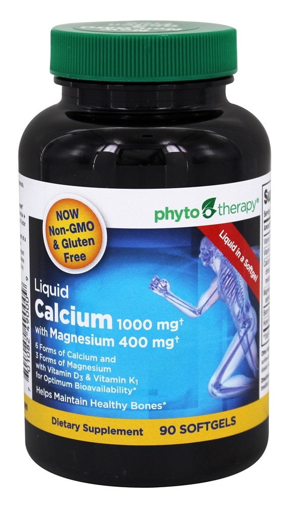 Phyto Therapy - Liquid Calcium 1000 mg with Magnesium 400 mg - 90 Softgels