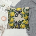 thumbnail image 2 of COMIO  Home Sweet Home Lemon Lamb Ear Wreath Throw Pillow Covers, Bless Our Home Summer Cushion Case for Sofa Couch, 2 of 5
