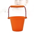 thumbnail image 3 of EeaseMX Cubo plegable portátil de silicona multifunción para agua, juguetes para niños para playa, baño y exterior (naranja), 3 of 8