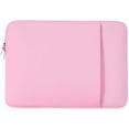 thumbnail image 4 of RAINYEAR 16 Inch Laptop Sleeve Protective Soft Case Padded Cover Carrying Bag with Front Pocket & Accessories Pouch, Specially Compatible with 2021 2022 16" MacBook Pro M1 for Model A2141 A2485(Pink), 4 of 7