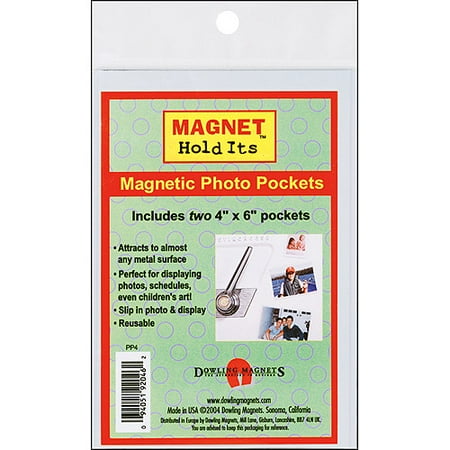Dowling Magnets Magnetic Photo Pockets-4"X6" 2/Pkg
