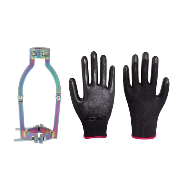 Soporte de fijación de taladro, adaptador de broca de orificio cuadrado, máquina de inserción de carpintería de acero inoxidable de 38 mm a 55 mm para con guantes