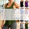thumbnail image 4 of VBVC Women's Racerback Crew Neck Tank Top , Ladies' Loose Fit Stretchy Gym Shirt , Summer Yoga Running Athletic Tops For Women,Army Green,S-2XL, 4 of 7