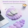 thumbnail image 4 of TECKNET BASICS Cloud Ergonomic Mouse Pad with Wrist Rest, Memory Foam Support & Non-Slip Base for Pain Relief, Office & Gaming，Gradient Purple, 4 of 7