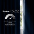 thumbnail image 3 of TOPICK Navy Blackout Curtains Solid Grommet Drapes for Bedroom Living Room Dining Room 2 Panels W40" x L84" inch, 3 of 11