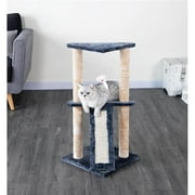 Go Pet Club F718 35 in. Kitten Cat Tree House with Scratching Board, Gray