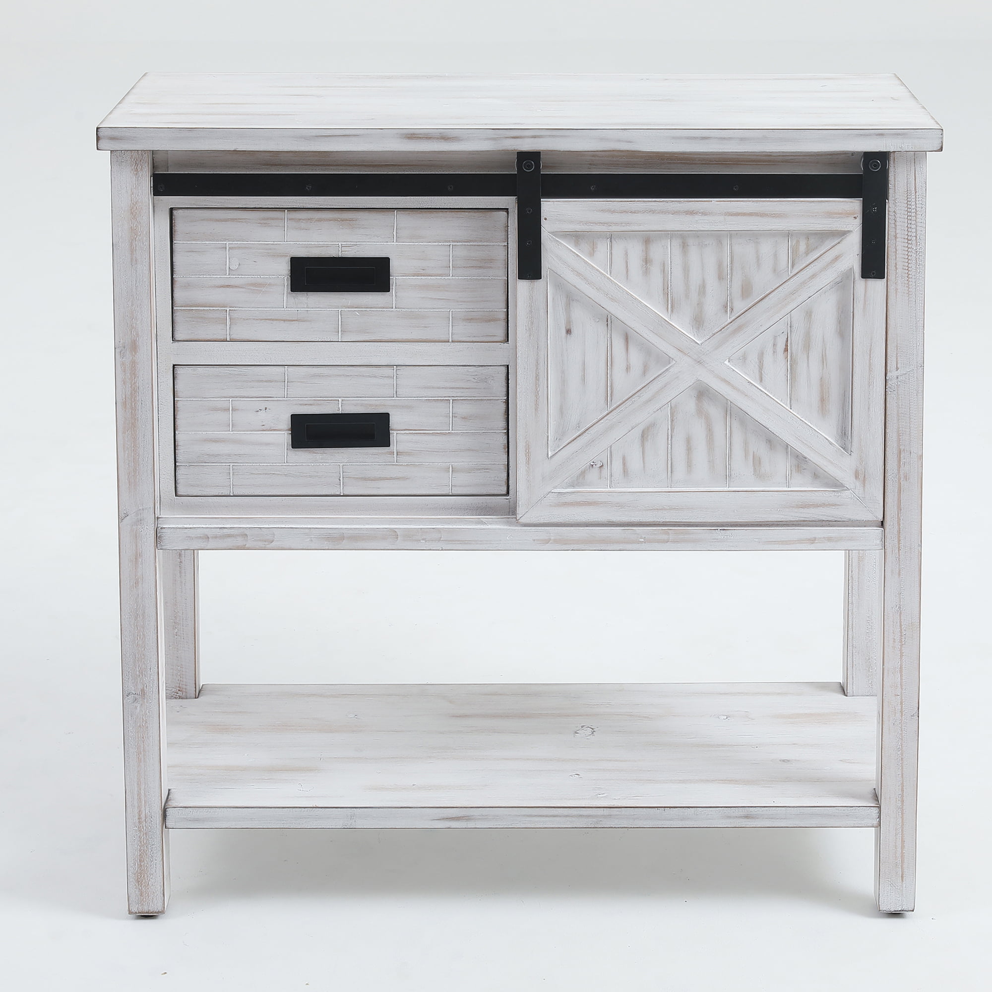 White Wood Sliding Door Console Table, Sliding Door Console Table