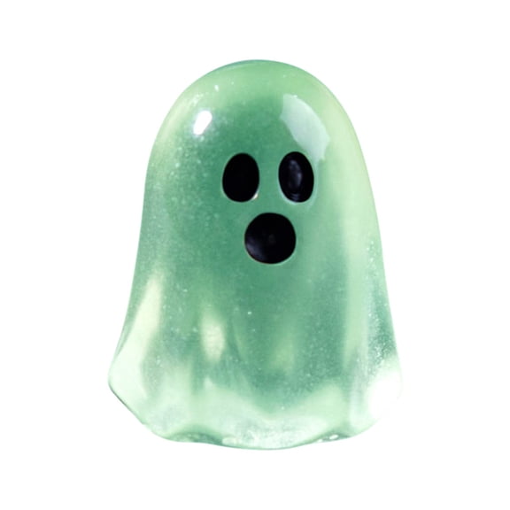Halloween Decor Indoor Party Favors,1 Pack Mini Ghosts Glow in The Dark, Cute Spooky Decorations Glow,Tiny Resin Statue Ornaments Ghost Decor for Shelf Desk Mantel Home