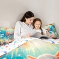 thumbnail image 5 of Castle Fairy Cartoon Axolotl Queen Comforter Set,Ocean Salamander Bedding Comforter Set, 5 of 8