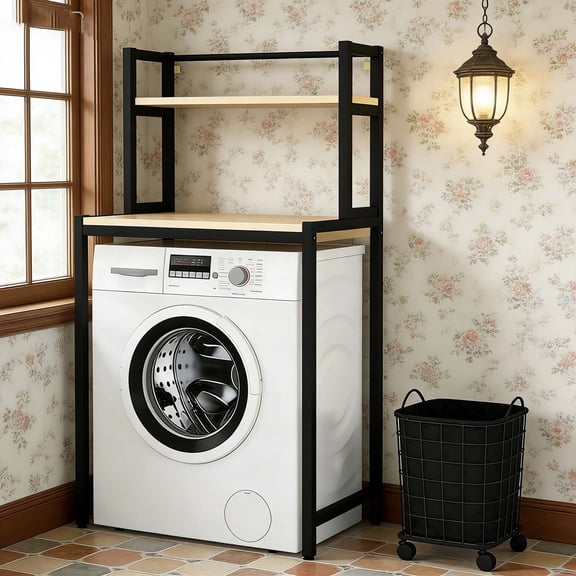 Heavy Duty Laundry Shelf Stand, Vertical Storage Rack for Above Washing Machine and Dryer