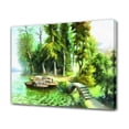 thumbnail image 1 of Póster de lienzo con pintura al óleo de pescador, decoración de dormitorio, paisaje deportivo, decoración de oficina, regalo, estilo marco, 12 x 18 pulgadas (30 x 45 cm), 1 of 8