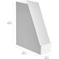thumbnail image 2 of Rectangular Plastic Desk Organizer, Magazine Rack, White, 2-Pack, 2 of 8