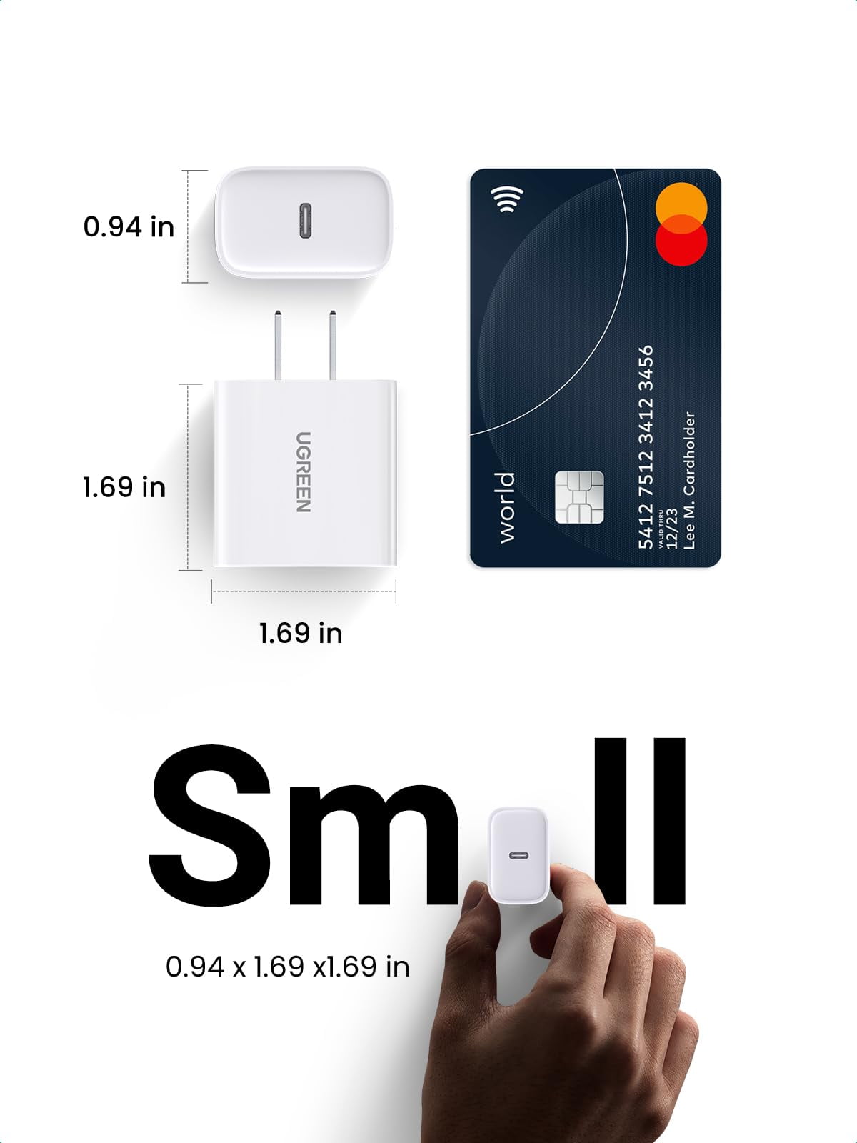 UGREEN 20W USB C Charger, Compatible with iPhone 16/15/14/13/12 Pro Max/XS/Max/XR/X/8/8 Plus, White