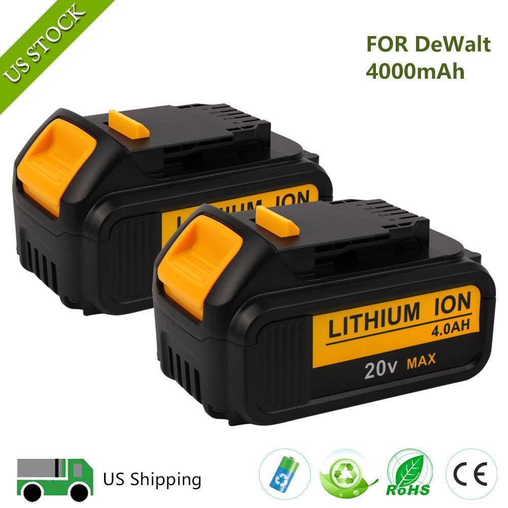 4Pack 6.0Ah DCB205 DCB204 20V Battery Replacement for Dewalt 20V Battery Max XR DCB205 DCB204 DCB206 DCB205-2 DCB200-2 DCB180 DCD985B DCB200 DCD/DCF/DCG Series 
