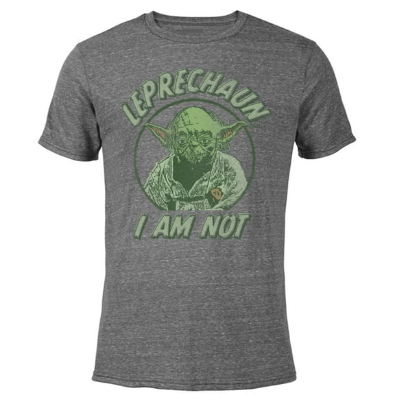 Star Wars Yoda St. Patrick's Day Leprechaun I Am Not - Short Sleeve Blended T-Shirt for Adults - Customized-Dark Heather