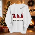 thumbnail image 2 of Jsaierl Women's Christmas Sweatshirts Plus Size Gnomes Graphic Sweatshirt Cotton Trendy Pullover Crewneck Tunic Long Sleeve Tops S-2XL, 2 of 9