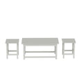 thumbnail image 4 of Costaelm Paradise 3-Piece Set Outdoor Patio Adirondack Coffee Table and Square Side Table, Sand, 4 of 10