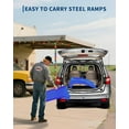 thumbnail image 4 of 8" Lift Solid Steel Car Ramp 8000 Lbs Capacity, 2000 Lbs Per Ramps, Heavy Duty Truck Ramps for Car Repair or Vehicle Maintenance, 2 Pack Car Ramps, Blue, 4 of 9