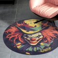 thumbnail image 4 of Psychedelic Clown Joker Round Carpet Circle Rug Outdoor Patio Area Rug Washable Large Area Rugs Hallway Room Decor Fitness Mats, 4 of 8
