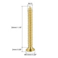 thumbnail image 2 of Uxcell M3.5x30mm Brass Wood Screws, Phillips Flat Head Self Tapping Connector 15 Pack, 2 of 5