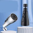 thumbnail image 4 of Inteprter Grifo de rotación de 360 ​​grados, accesorio de aireador, cabezal de ducha, boquillas difusoras de agua, accesorios de ahorro de Accesorios de baño Plata, 4 of 6